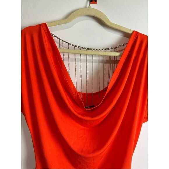 2b Bebe Orange chain tunic dress - Picture 7 of 8